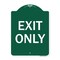 Signmission Designer Series Parking Lot Exit Only, Green & White Aluminum Sign, 24" L, 18" H, GW-1824-23423 A-DES-GW-1824-23423 - alternate 1